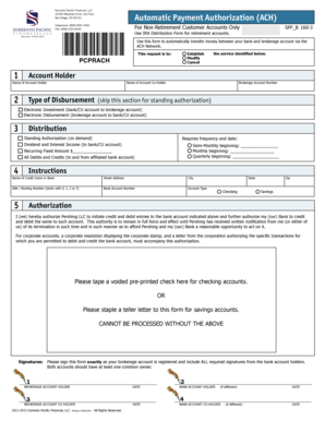 ACH Payment Authorization Form