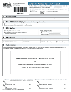 Automatic Payment Authorization ACH Form