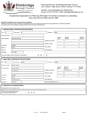 Householder Application for Planning Permission
