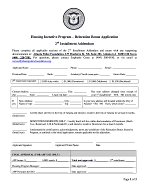 2nd Installment Addendum - atlantapolicefoundation