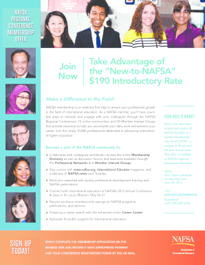 NAFSA Regional Conference Membership Offer