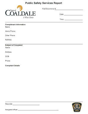 Public Safety Services Report