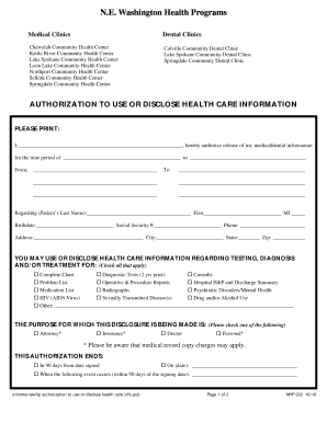Authorization to Use or Disclose Health Care Information