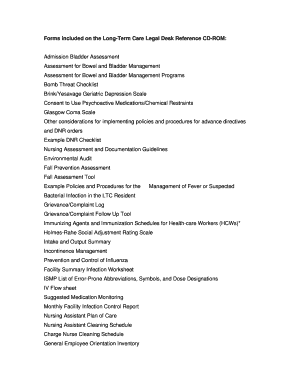 Long-Term Care Legal Desk Reference Forms