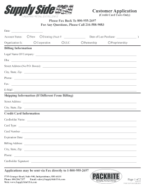 Customer Application for Credit Card Users