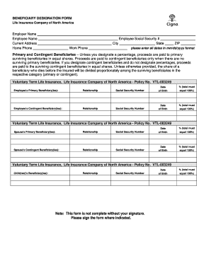 Beneficiary Designation Form