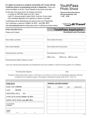 YouthPass Application Form