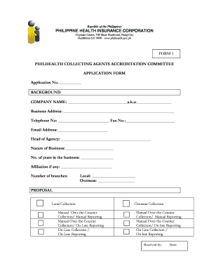 Collecting Agents Accreditation Form - Philippine Health Insurance ... - philhealth gov