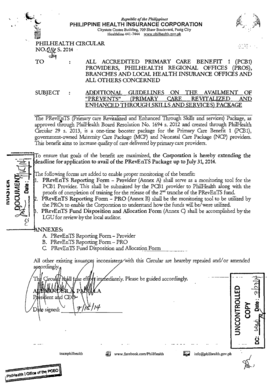 Philippine Health Insurance Corporation PRevEnTS Reporting Form