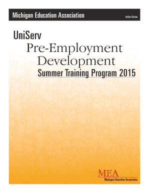 Pre-Employment Development Summer Training Program - mea