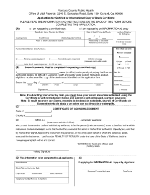 Application for Authorized or Informational Copy of Birth Certificate - vchca