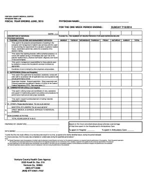 Ventura County Physician Time Log