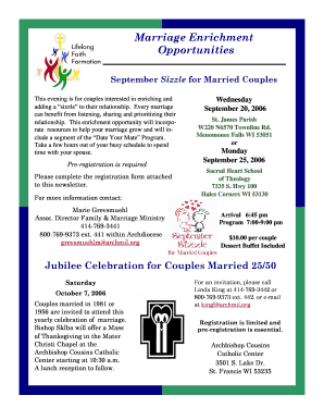 Marriage Enrichment Registration Form