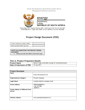 Clean Development Mechanism Project Design Document