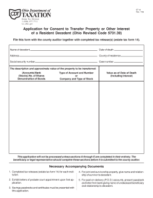 Ohio Estate Tax Form 12