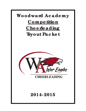 Woodward Academy Competition Cheerleading Tryout Packet 2014 ... - woodward