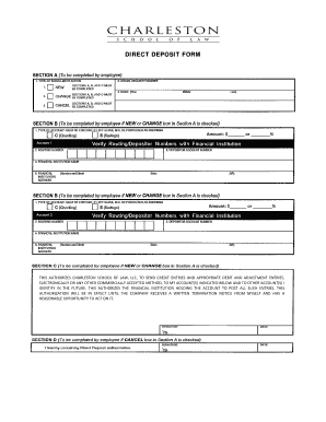 Direct Deposit Authorization Form