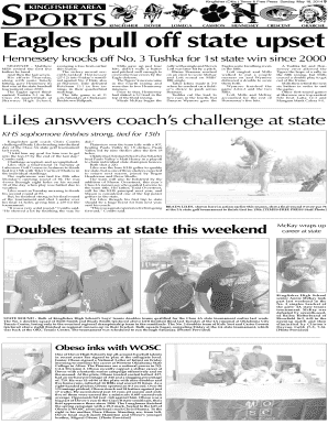 Kingfisher Times & Free Press Classified Ad Form