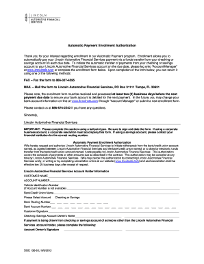 Automatic Payment Enrollment Authorization