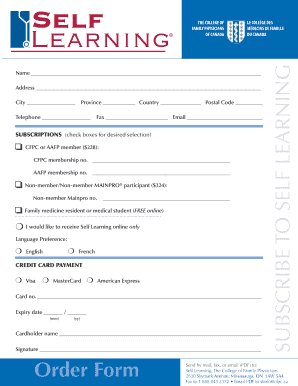 Self Learning Subscription Form