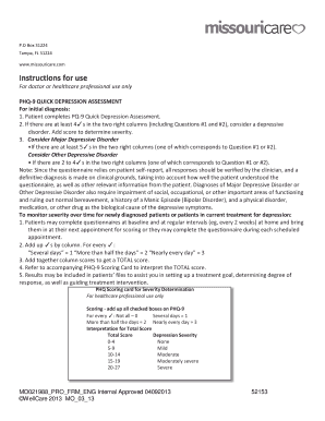 PHQ-9 Quick Depression Assessment