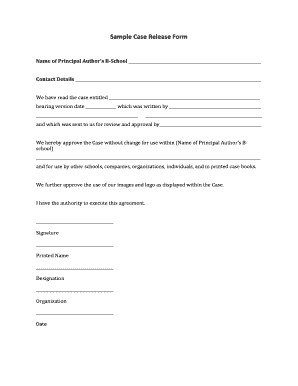 Case Release Form
