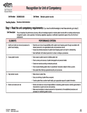 Maintain Patient Records Form