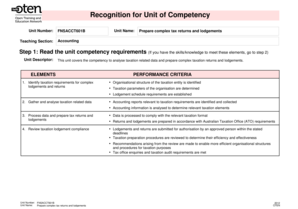 Australian Tax Return Recognition Form