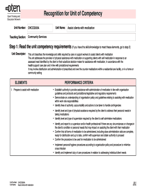 Assist Clients with Medication Form