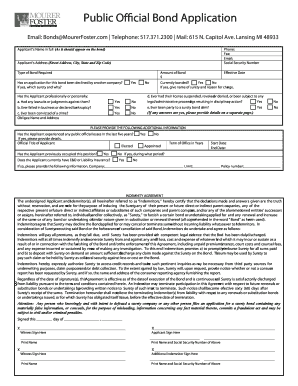 Public Official Bond Application
