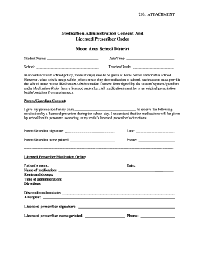 Medication Administration Consent Form