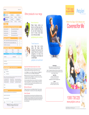 Pet Insurance Application Form