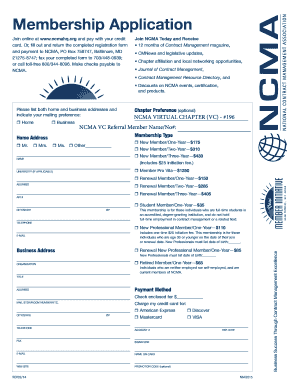 NCMA Membership Application Form