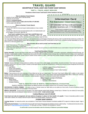 Travel Guard Student Assist Enrollment Form