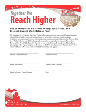 Student Media Release Form