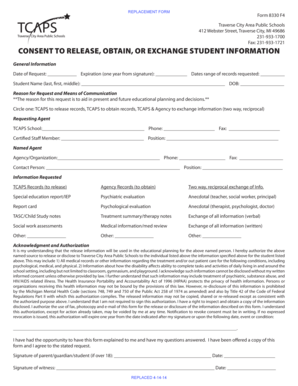 Consent to Release Student Information Form