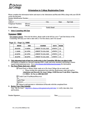 College Registration Form