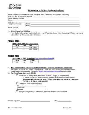 College Registration Form
