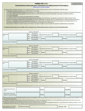 Consentimiento Informado para Tratamiento con Medicamentos Psicotrópicos