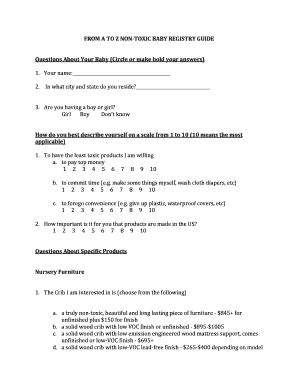 Non-Toxic Baby Registry Guide