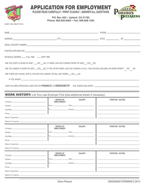 Employment Application Form