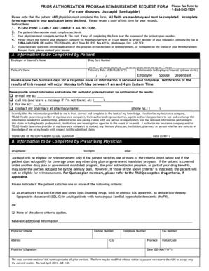 Prior Authorization Reimbursement Request Form