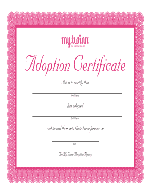 Adoption Certificate