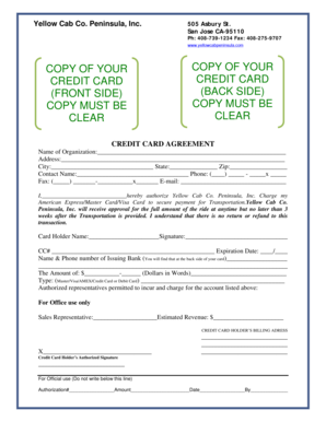 Credit Card Agreement