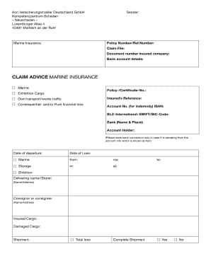 aon travel claim fax number