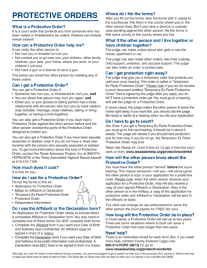 Texas Protective Order Application