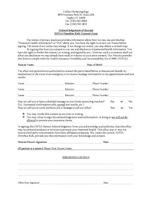 HIPAA Omnibus Rule Consent Form
