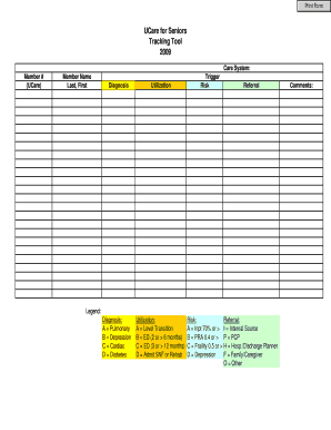 UCare for Seniors Tracking Tool