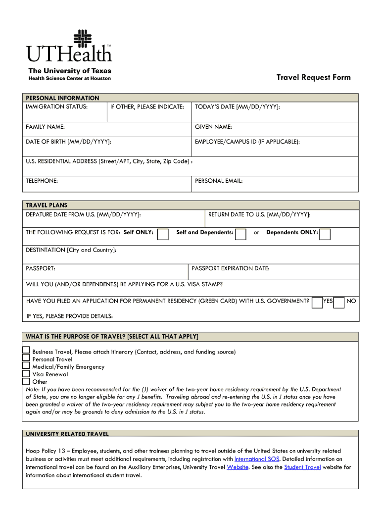 Fillable Online Scholar Travel Signature Request Form Fax Email Print