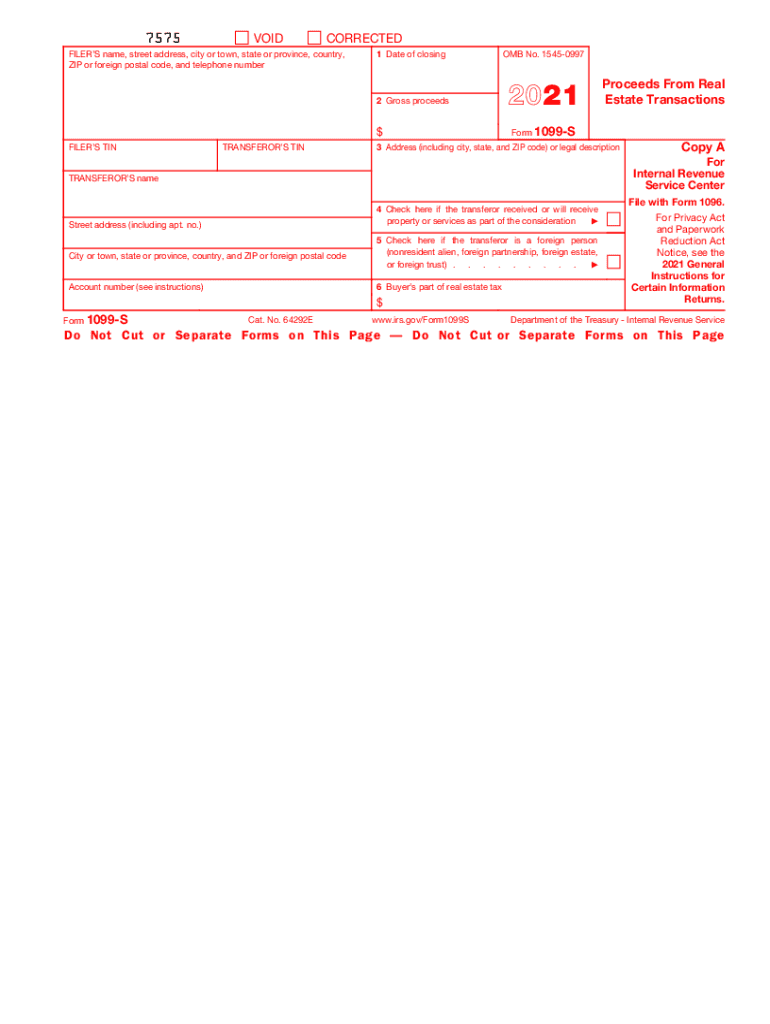 1099 s form 2021 Preview on Page 1